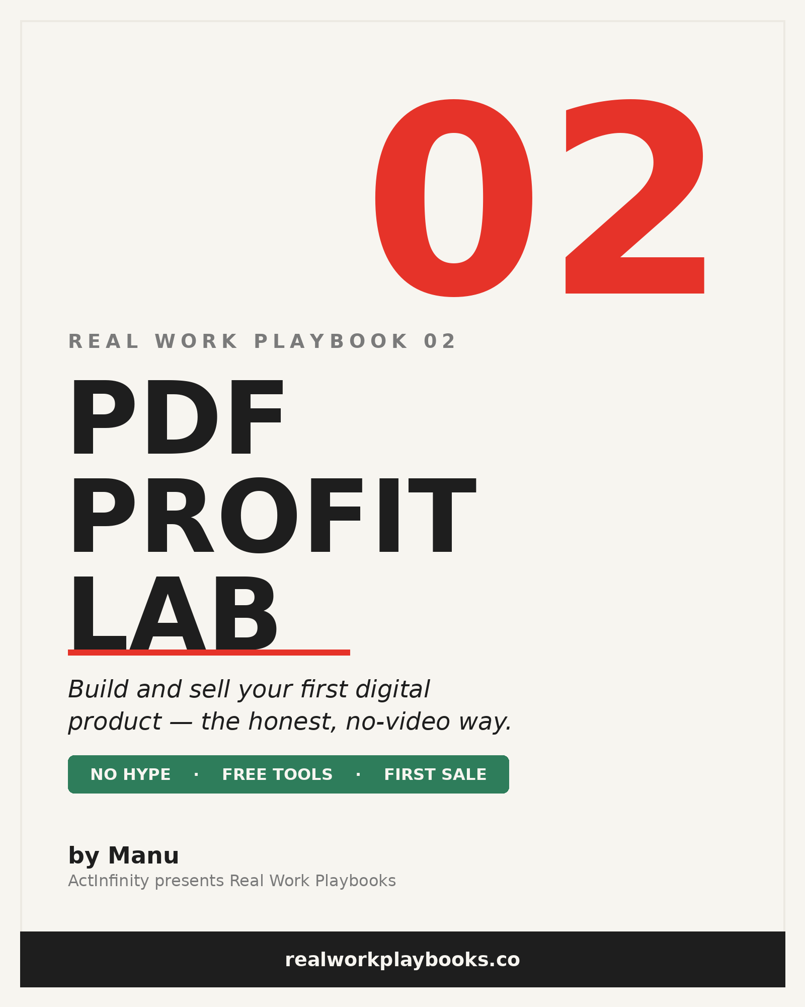 PDF Profit Lab — Real Work Playbook 02 cover